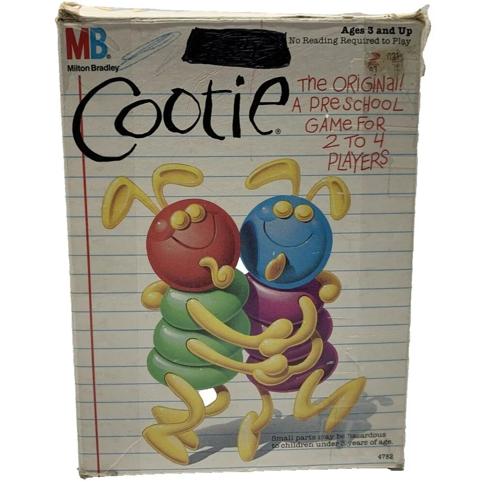 Cootie Game Incomplete Parts 1986 Made in USA